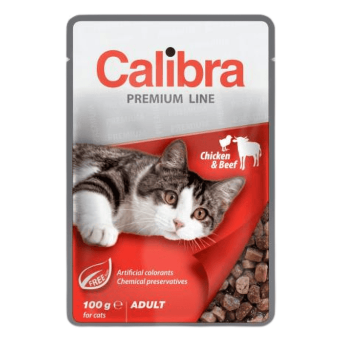Calibra Premium Pouches | Adult Cat | Beef & Chicken
