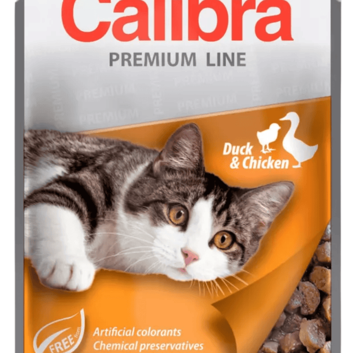 Calibra Premium Pouches | Adult Cat | Duck & Chicken Zoom