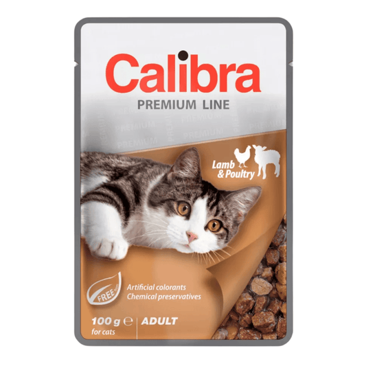 Calibra Premium Pouches | Adult Cat | Lamb & Poultry