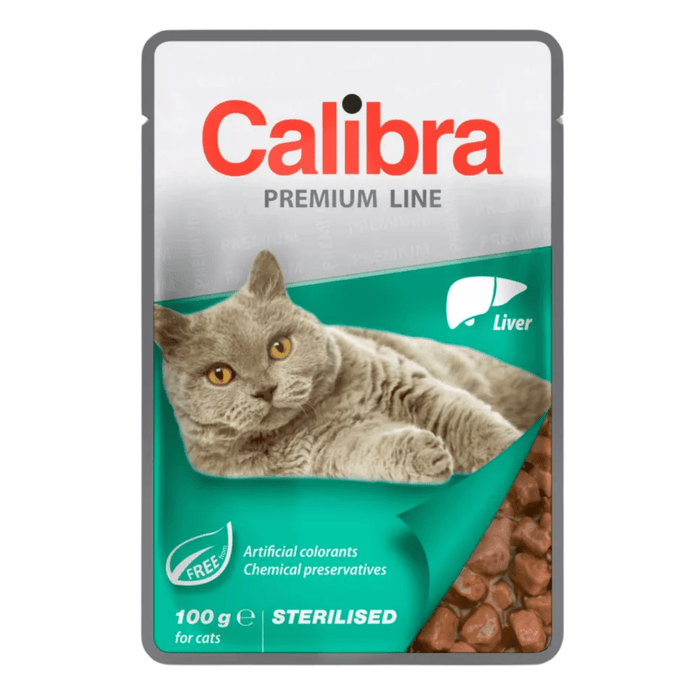 Calibra Premium Pouches | Adult Cat | Sterilised Liver