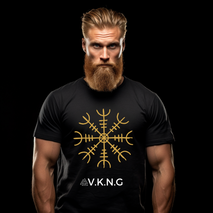 Printify T-Shirt Helm Of Awe Aegishjalmr V.K.N.G™ T-shirt