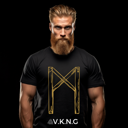 Printify T-Shirt Mannaz Rune V.K.N.G™ T-shirt