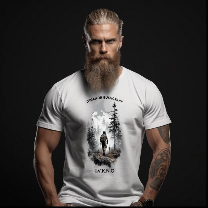 Printify T-Shirt Stigandr Bushcraft Walker V.K.N.G™ T-shirt