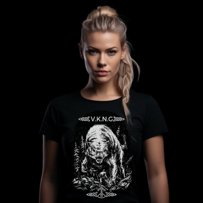 Printify T-Shirt Tyr vs Fenrir V.K.N.G™  Tshirt Girly Cut