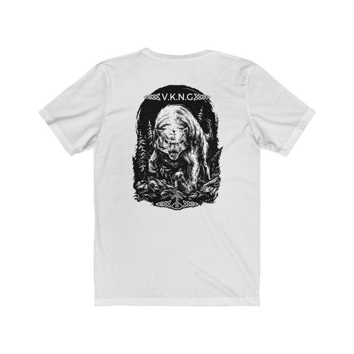 Printify T-Shirt V.K.N.G™ Tyr vs Fenrir Tshirt (Logo + Back)