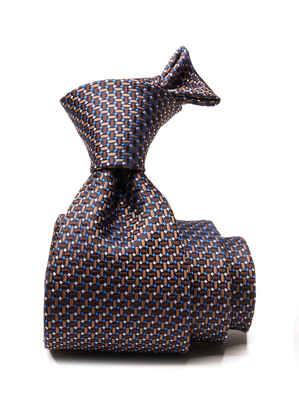Campania Structure Dark Brown Silk Tie