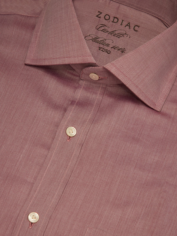 Carletti Rose Solid Full Sleeve Single Cuff Classic Fit Classic Formal Italian 100’s Cotton Shirt