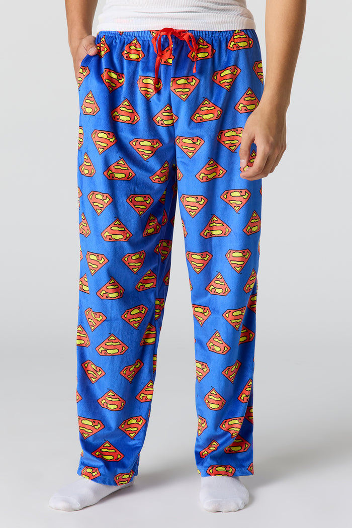 Cartoon Print Plush Pajama Pant