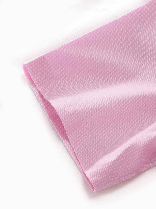 Cascia Pink Solid Half Sleeve Tailored Fit Classic Formal Cotton Shirt