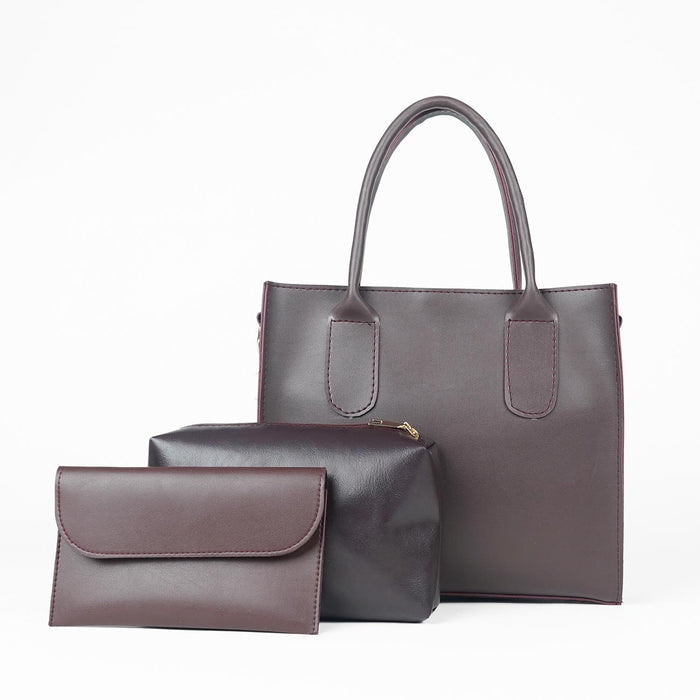 catchy bag set of 3 maroon - astorebags.pk