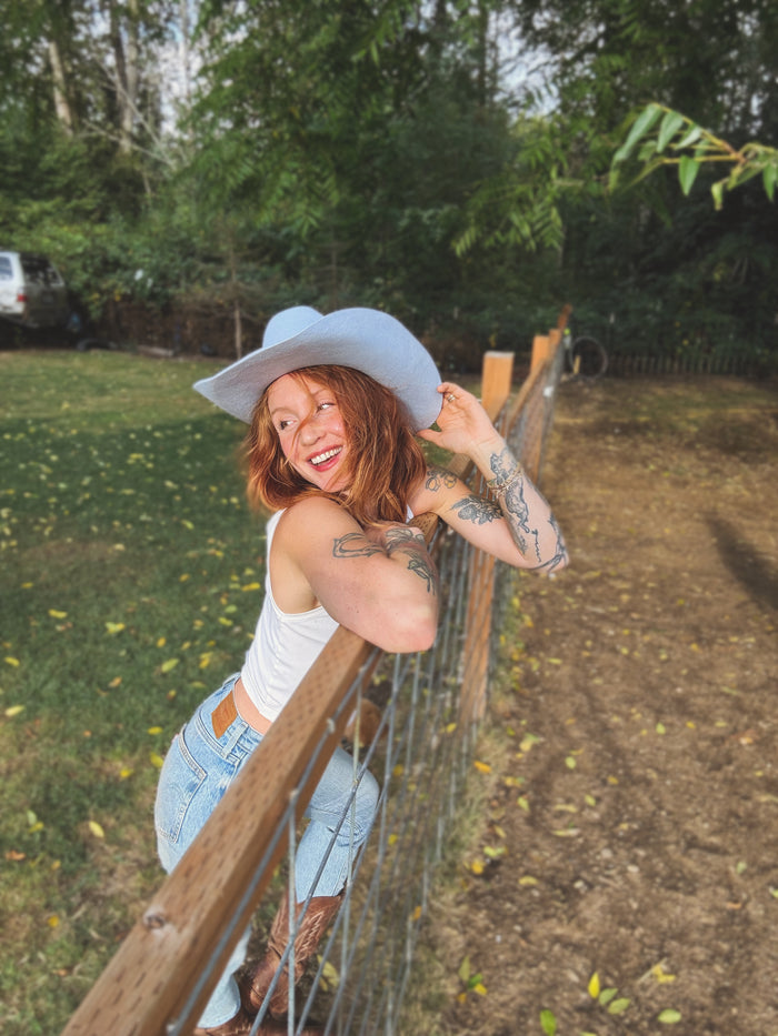 Cattleman Wool Felt Cowboy Hat Light Blue