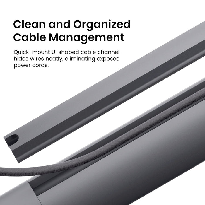 JMGO_mini_ceiling_mount has clean and organized cable management