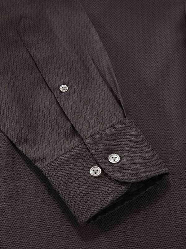 Chianti Black Solid Full Sleeve Single Cuff Classic Fit Dark Semi Formal Cotton Shirt