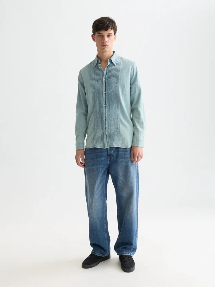 Chic Denim Western Regular-Fit Shirt Blue Grass