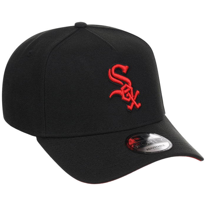 Chicago White Sox MLB Black x Red FASHION CORE New Era 9FORTY A-Frame