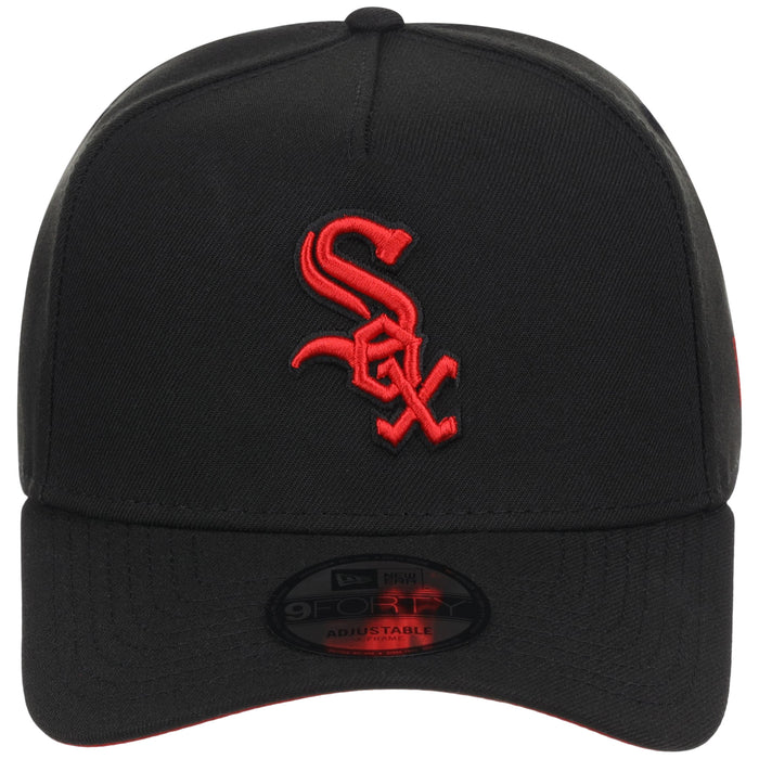 Chicago White Sox MLB Black x Red FASHION CORE New Era 9FORTY A-Frame