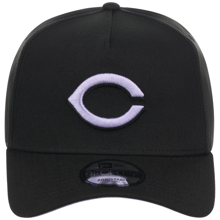 Cincinnati Reds MLB Black x Lavender FASHION CORE New Era 9FORTY A-Frame