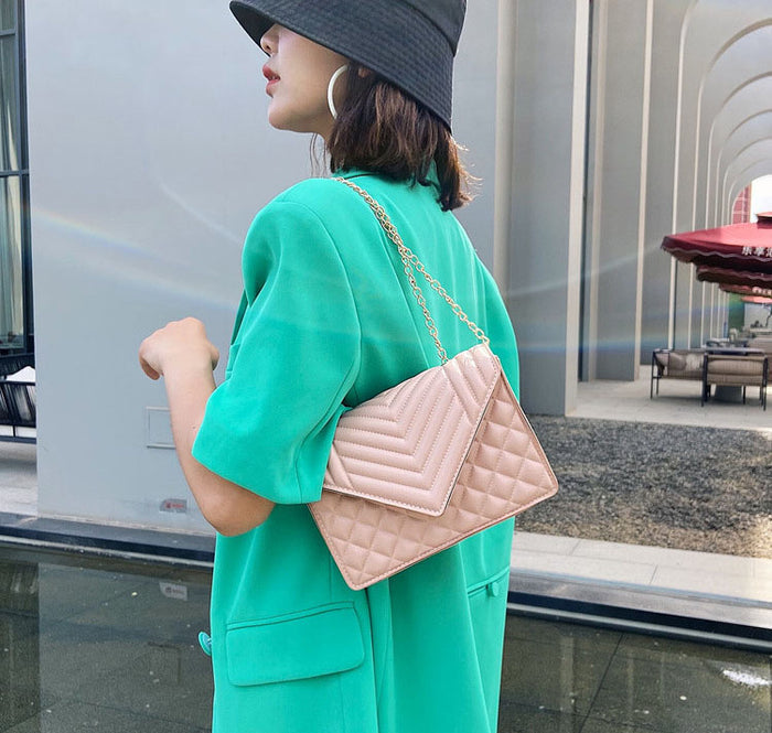 CL1032 - Striped Plain Women's Messenger Bag