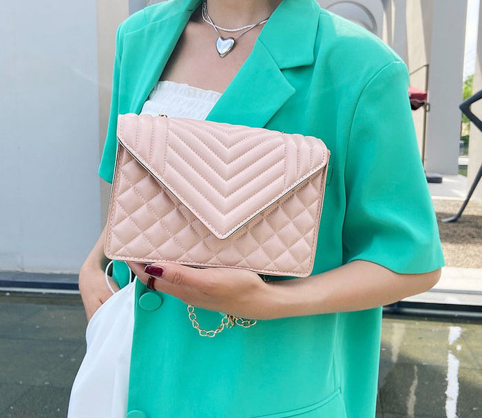 CL1032 - Striped Plain Women's Messenger Bag