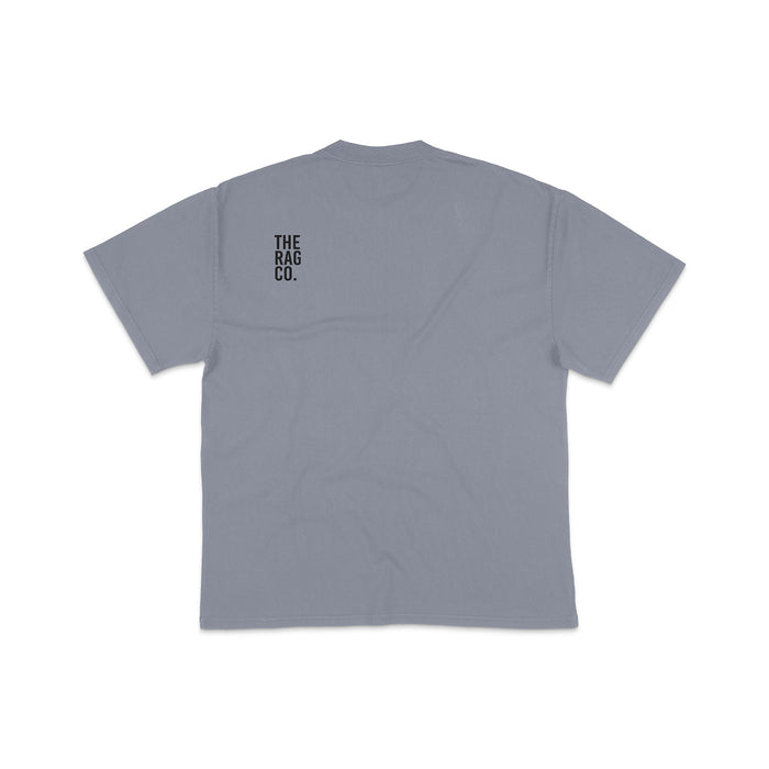 TRC Woven Patch Faded T Shirt Back view on a white background.