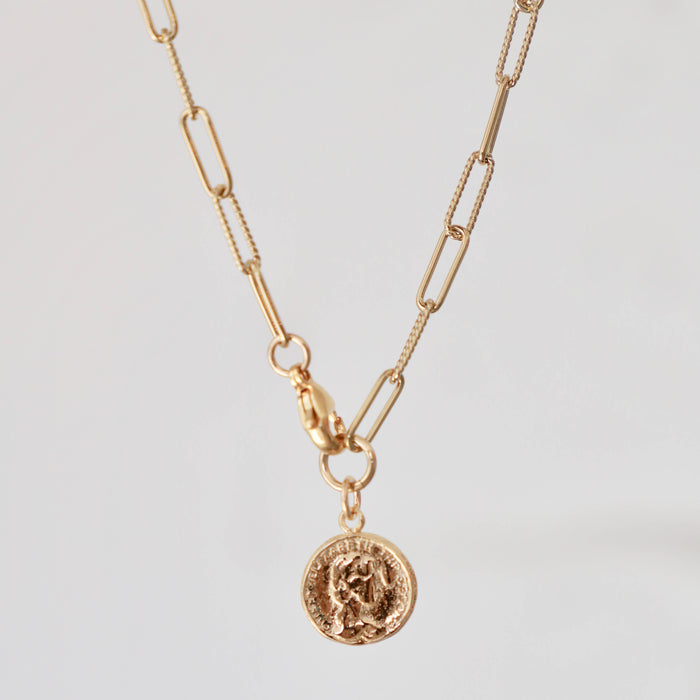 CN1356 Gold Necklace-Lora Coin