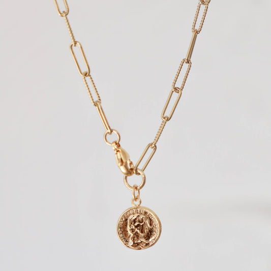 CN1356 Gold Necklace-Lora Coin