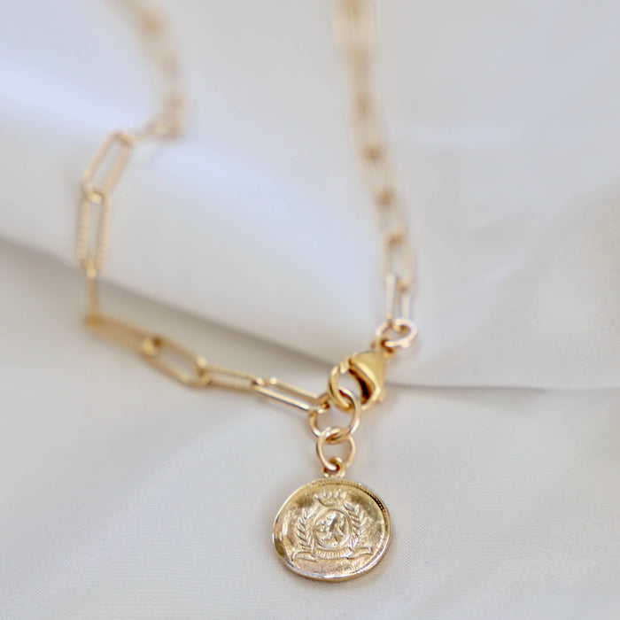 CN1356 Gold Necklace-Lora Coin