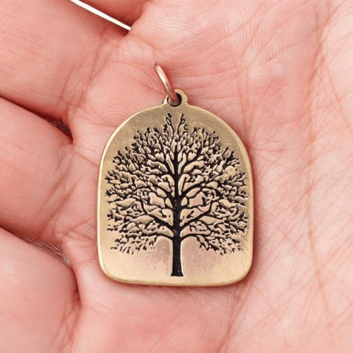 vkngjewelry Necklace Yggdrasil Antique Finish Bronze Pendant