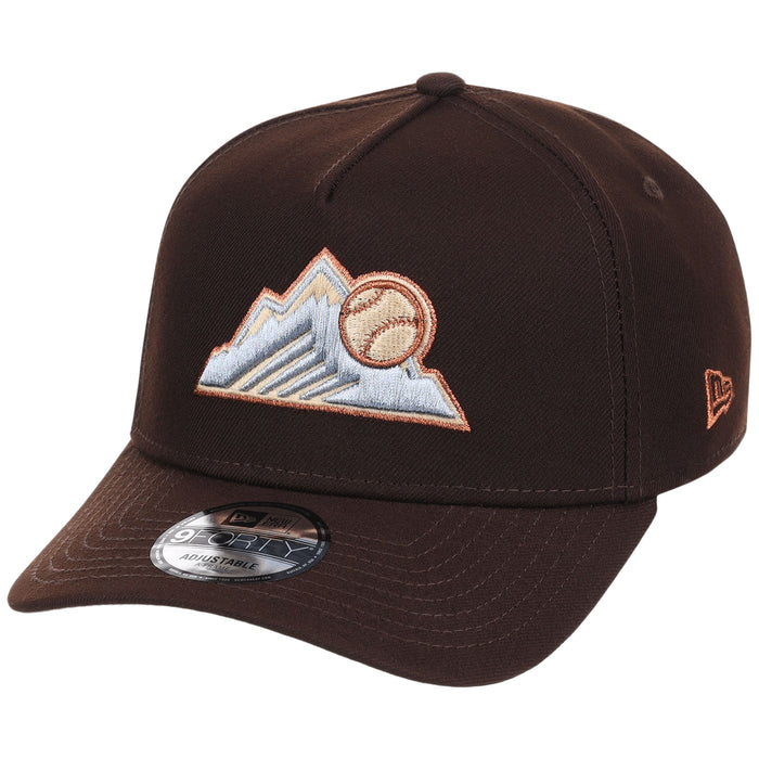 Colorado Rockies MLB Frosted Bark New Era 9FORTY A-Frame