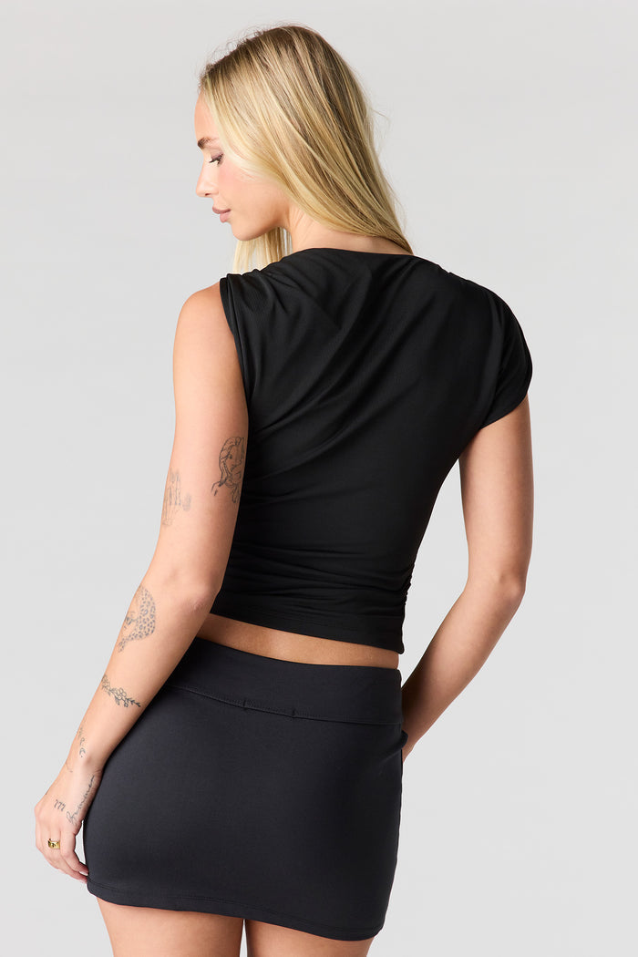 Contour Metal Cuff One Shoulder Top