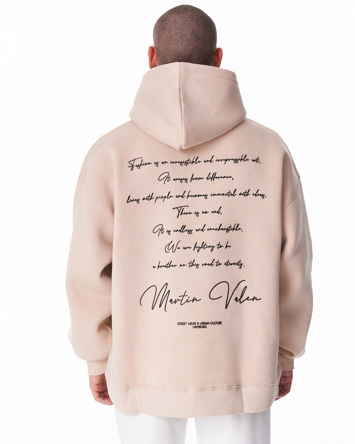 Cream Oversized Hoodie Urban Culture For Men
