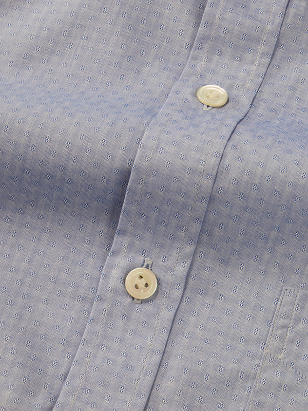 Cricoli Blue Solid Full Sleeve Single Cuff Classic Fit Classic Formal Super Fine Cotton Shirt