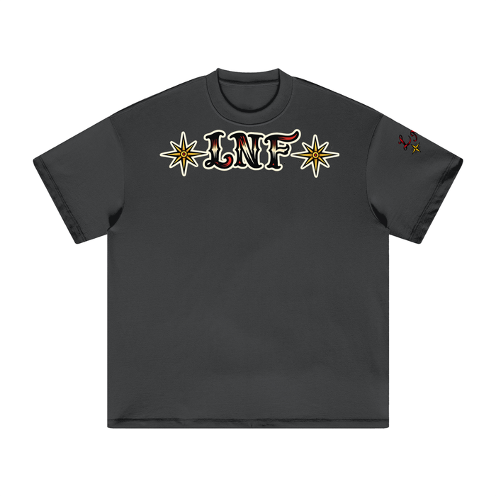 “Deadweight shoulder hit” Heavyweight Earth Tone T