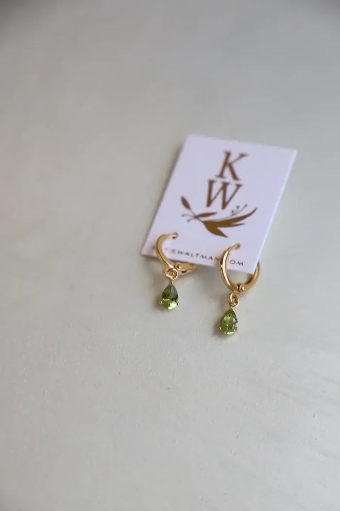 DISCONTINUED E1590 Gold Earrings-Birthstone Teardrop