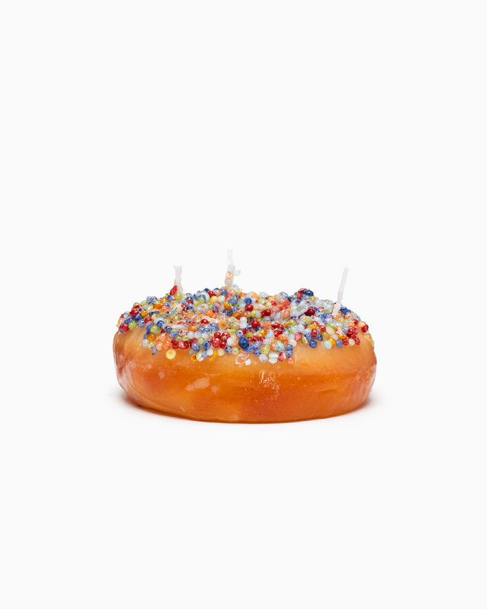 Donut Candle - Honey Glazed with Rainbow Sprinkles