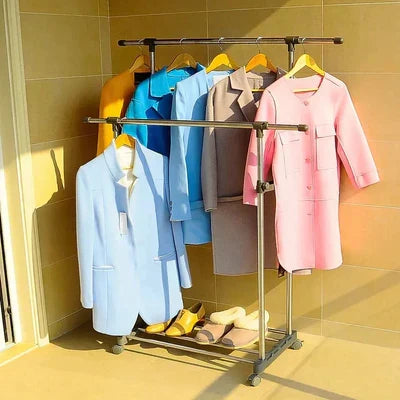 Double Pole clothes Rack