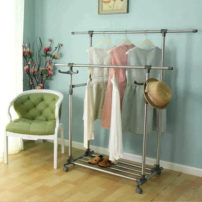 Double Pole clothes Rack