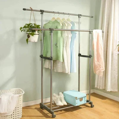 Double Pole clothes Rack