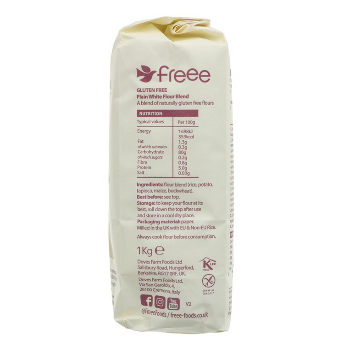 Doves Farm Freee Plain White Flour Gluten Free 1kg