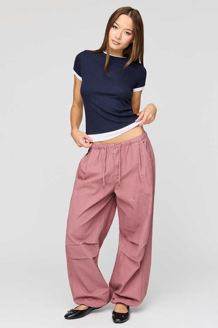 Drawstring Parachute Pant