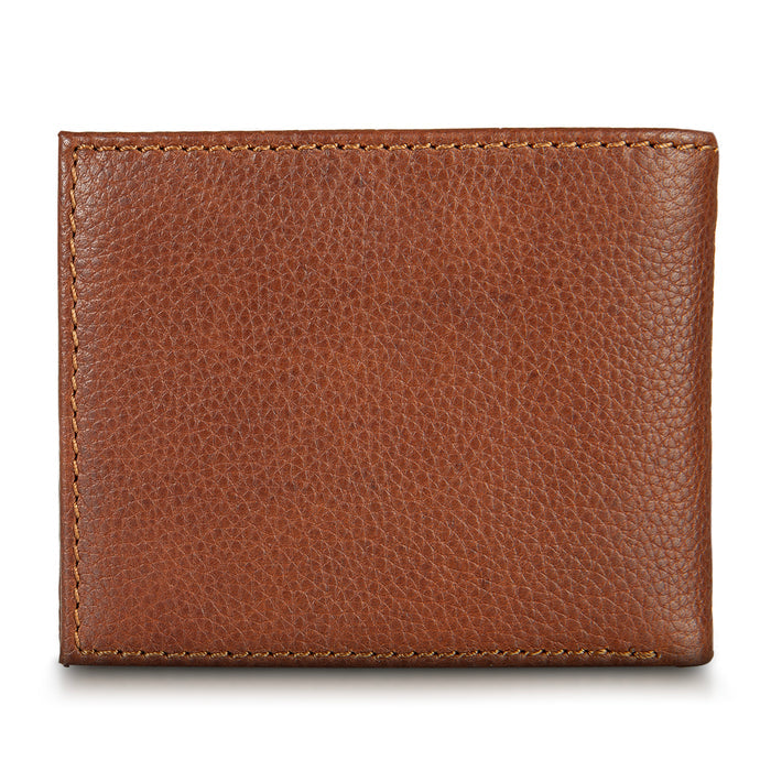 Eb Signature Logo Leather Flip Id Bifold Wallet-Black-6