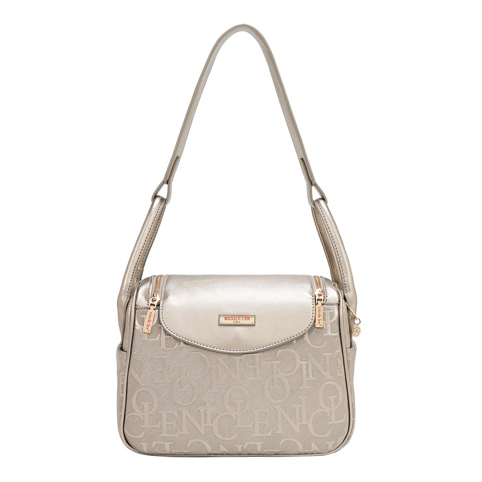 EMBOSSED ELEGANCE SHOULDER BAG