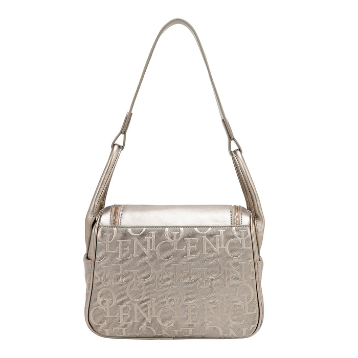 EMBOSSED ELEGANCE SHOULDER BAG