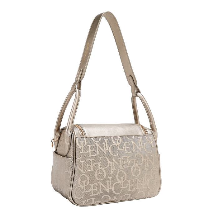 EMBOSSED ELEGANCE SHOULDER BAG