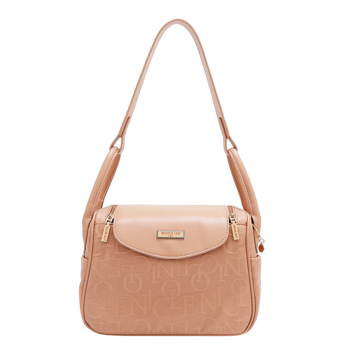 EMBOSSED ELEGANCE SHOULDER BAG