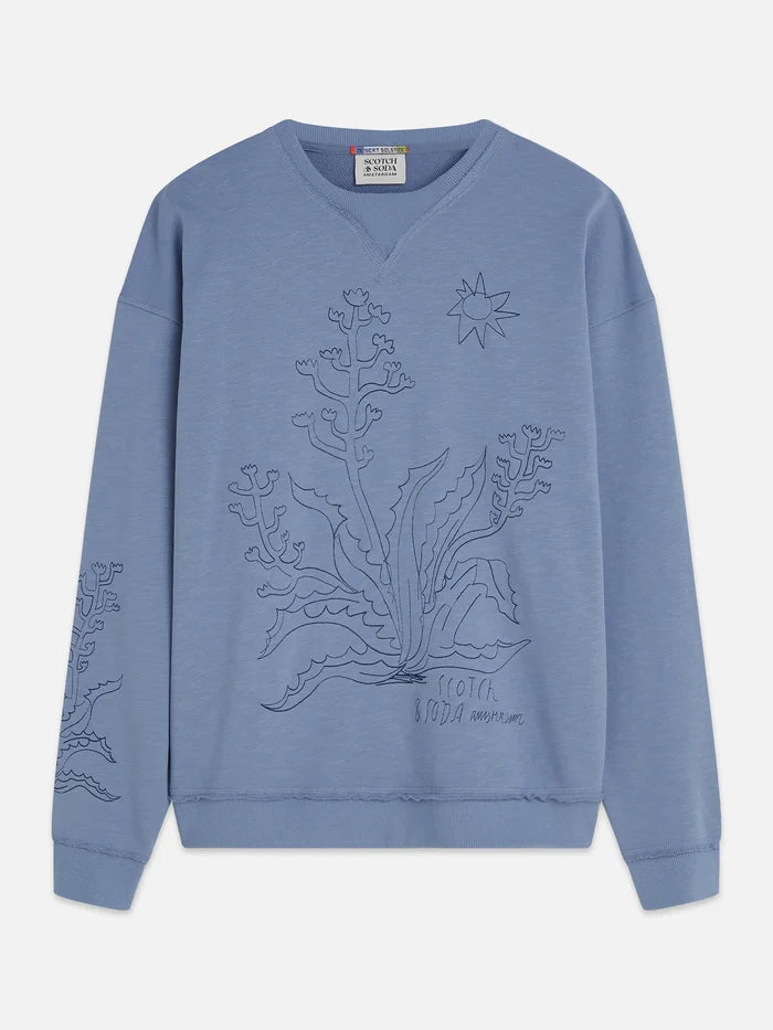 Embroidered Loose-Fit Sweatshirt Infinity