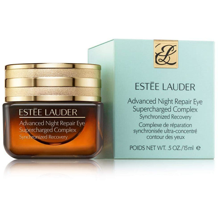 Estée Lauder Advanced Night Repair Eye Supercharged Complex in 15ml tube, a skin care product for eye area rejuvenation.