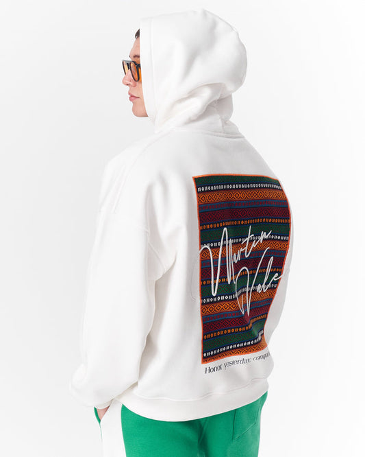 Ethnosign White Hoodie for Men