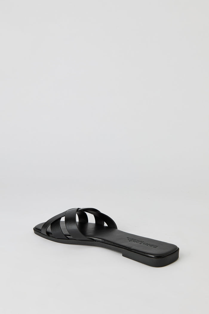 Faux Leather Braided Sandal