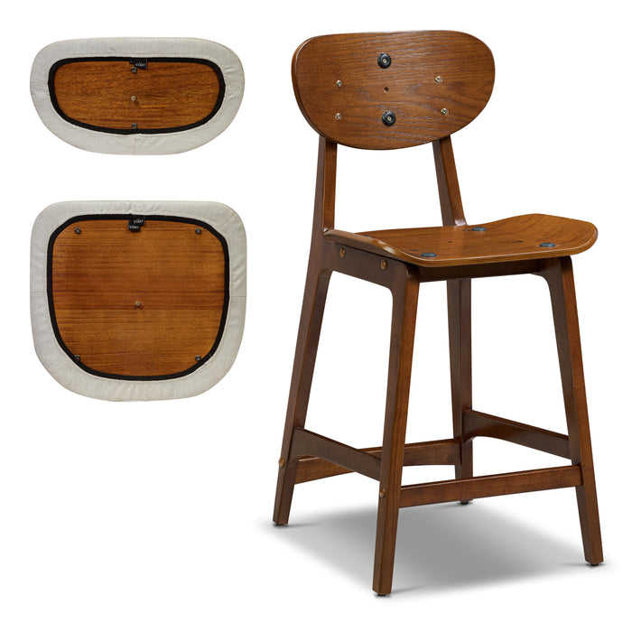 Finnley Counter Stool with Removable  / Washable Covers | Pearlstone Ivory
